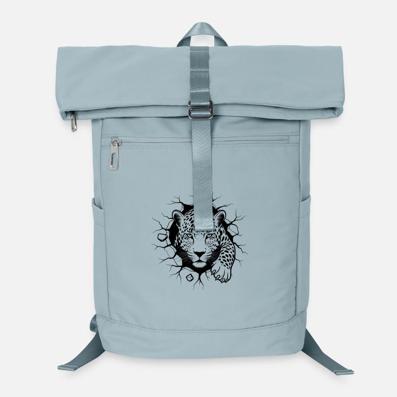 Leopard Wall Breakthrough Elegant Wild Animal Laptop Backpack