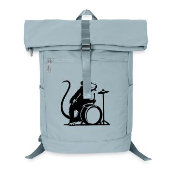 Rat on drums - Laptop Backpack - ice blue - Front
