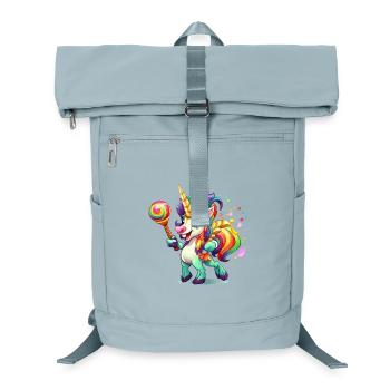 Buntes Einhorn mit Lolly - Laptop-Rucksack  - Eisblau - Vorne