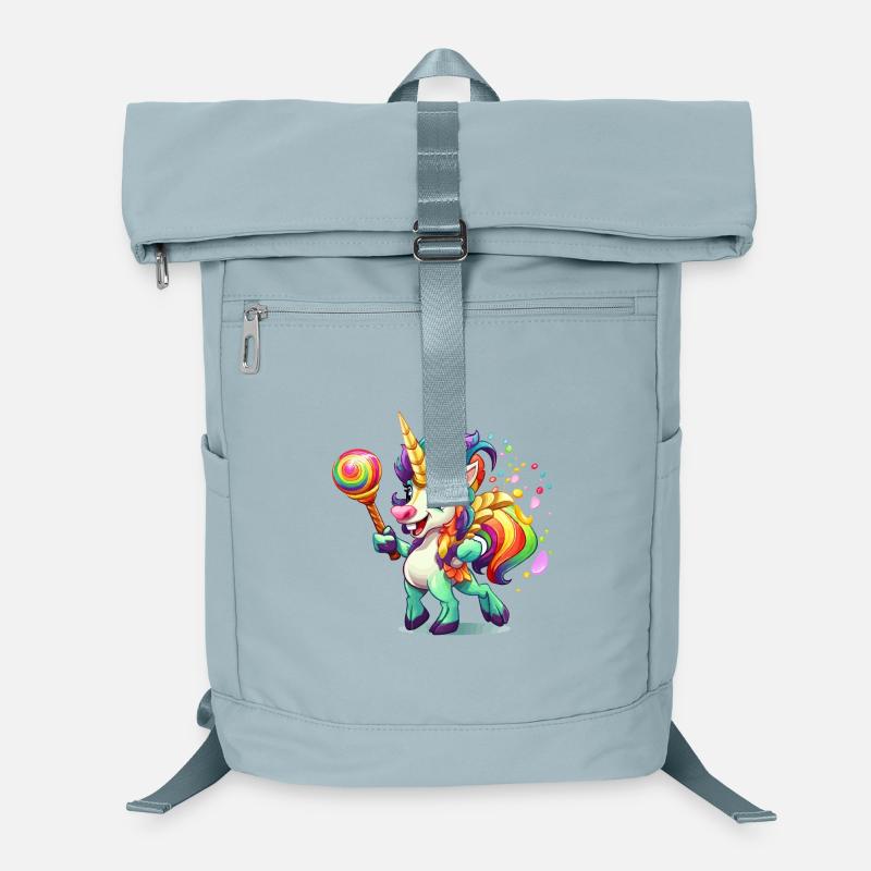 Buntes Einhorn mit Lolly Laptop-Rucksack 