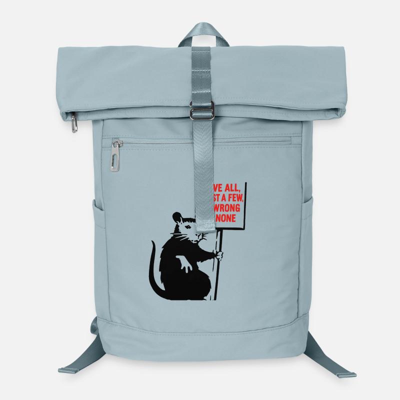 Rat avec pancarte de protestation Sac à dos ordinateur