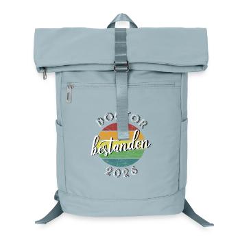 Doctorat obtenu en 2026, titre de doctorat, rétrospective de la promotion - Sac à dos ordinateur - bleu glacier - Devant