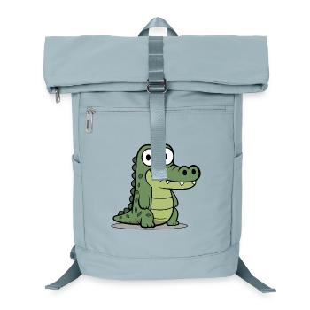 Crocodile - Laptop Backpack - ice blue - Front