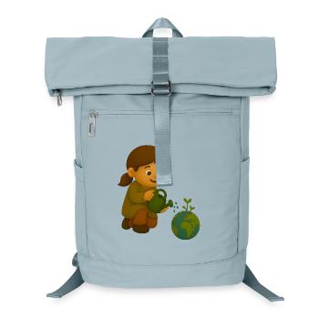 Petit écologiste qui verse le globe - Sac à dos ordinateur - bleu glacier - Devant