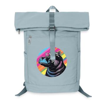 Hippo Sunglasses Popart - Laptop Backpack - ice blue - Front
