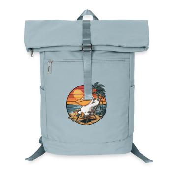 Funny Pelican on Beach Summer Vacation Sunset - Laptop Backpack - ice blue - Front