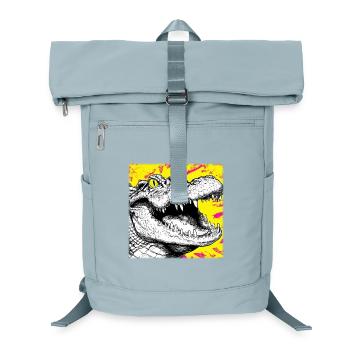 Krokodil Sketch – Urban Graffiti Style Design - Laptop-Rucksack  - Eisblau - Vorne