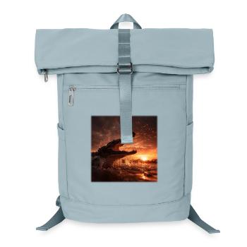 Wild Crocodile Action Sunset River - Laptop Backpack - ice blue - Front