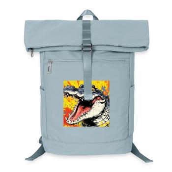 Wild Crocodile – Urban Street Art Design - Laptop Backpack - ice blue - Front