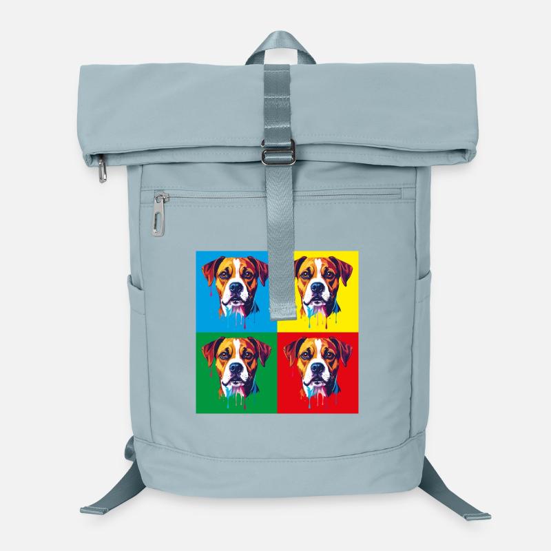 Chien Pop Art Quatre Couleurs Sac à dos ordinateur