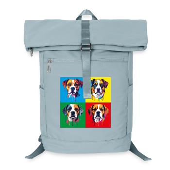 Dog Pop Art Portrait - Laptop Backpack - ice blue - Front
