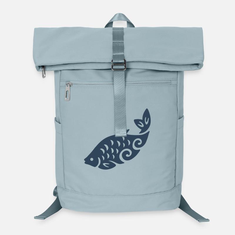 Swirl Fish Silhouette Laptop Backpack