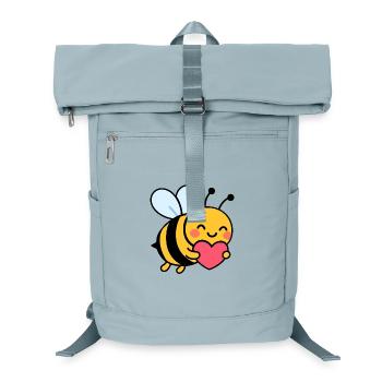 Joyeuse abeille avec le cœur - Sac à dos ordinateur - bleu glacier - Devant
