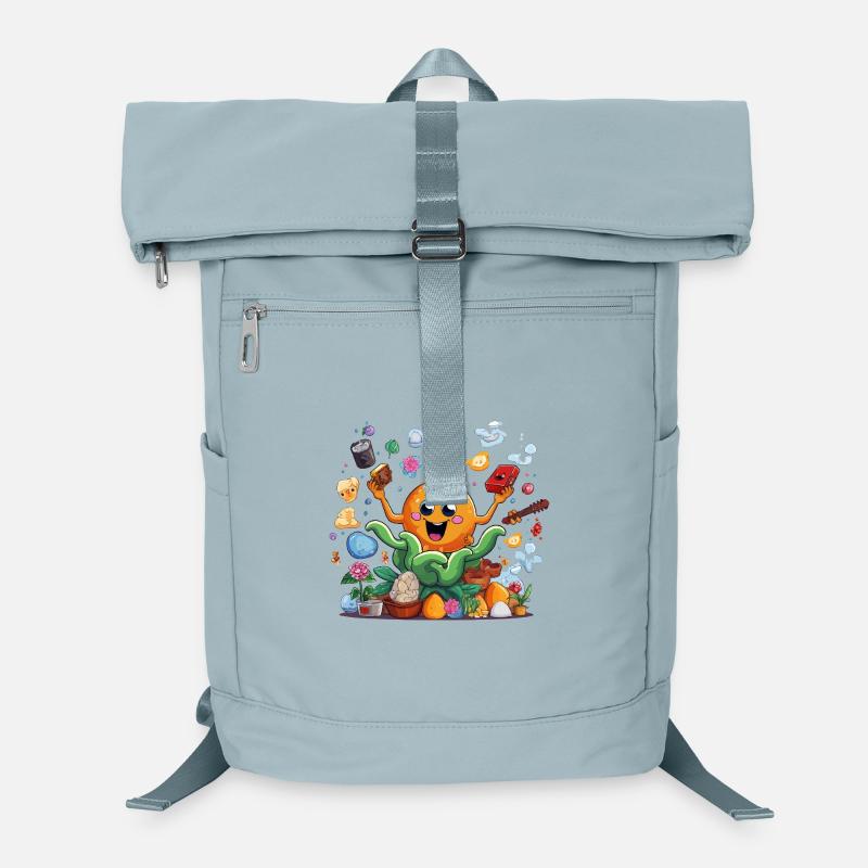 Fröhliche Orange im Kräutergarten Laptop-Rucksack 