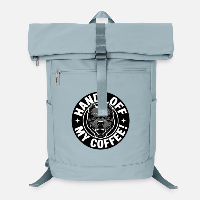 Chemise café drôle avec chien en colère Sac à dos ordinateur