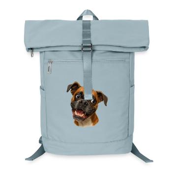 Boxer Grinsen Portrait Druck - Laptop-Rucksack  - Eisblau - Vorne