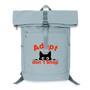 ADOPT, DON'T BUY – CAT LOVE CATLOVER - Laptop Backpack - ice blue - Front
