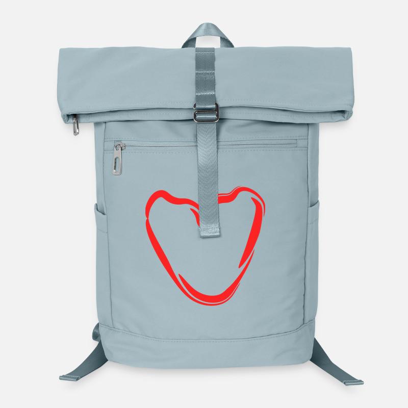 Rotes Handherz Skizze Laptop-Rucksack 