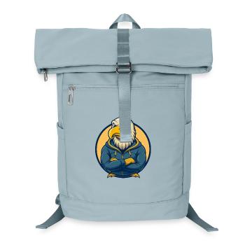 Albatross Kawaii Maskottchen Cartoon Clipart Logo Abzeichen - Laptop-Rucksack  - Eisblau - Vorne