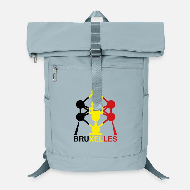 Atomium Brussels – Belgian Flag Colors Icon Laptop Backpack