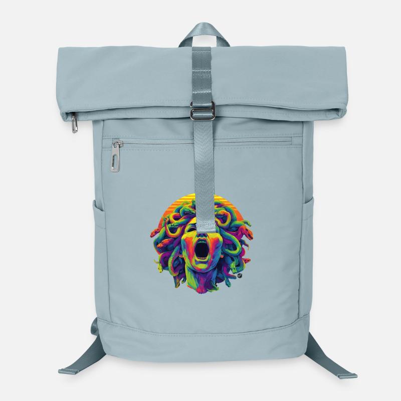 Méduse néon : Tête de Ruée Colorée Sac à dos ordinateur