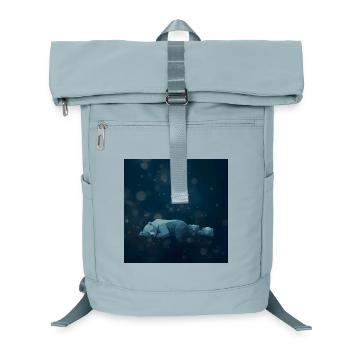 Blue Night Geometric Polar Bears - Laptop Backpack - ice blue - Front