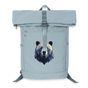 Tête d'ours, dessin ours fort, symbole puissance - Sac à dos ordinateur - bleu glacier - Devant