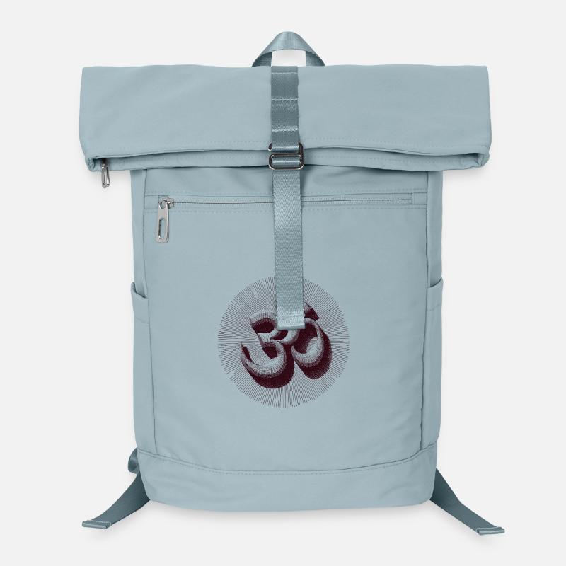 Vintage Om Symbol Engraving Style Brown Laptop Backpack