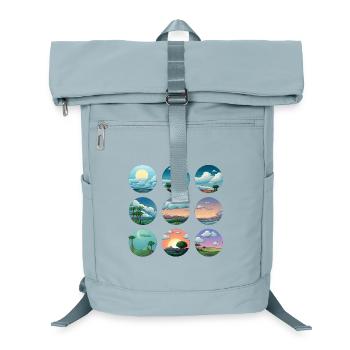 Circular landscapes of the sun - Laptop Backpack - ice blue - Front