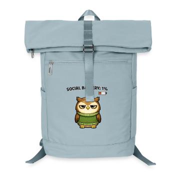 Eulenpullover 1% Akku Humor - Laptop-Rucksack  - Eisblau - Vorne