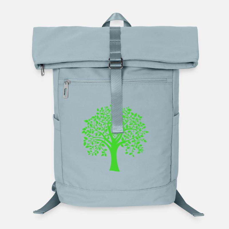 Silhouette à motif d’arbre jumbo vert Sac à dos ordinateur