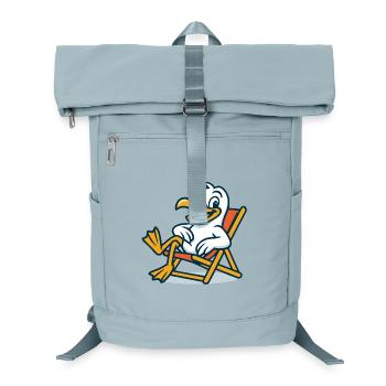Casual duck in beach chair - Laptop Backpack - ice blue - Front