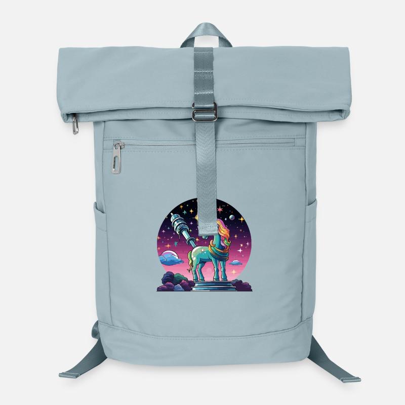 Sternen-Unicorn mit Teleskop Laptop-Rucksack 