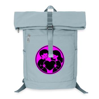 Paar Herz Beziehung - Laptop-Rucksack  - Eisblau - Vorne