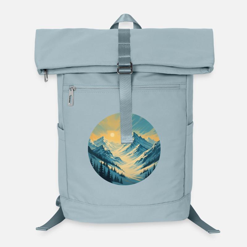 Goldenes Morgenlicht in den Bergen Laptop-Rucksack 
