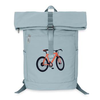 Orangenes Fahrraddesign - Laptop-Rucksack  - Eisblau - Vorne