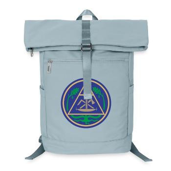 51195_Zimmerer Geometrisches Triangelwerk Emblem - Laptop-Rucksack  - Eisblau - Vorne