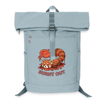 Cute & Tired: Burnt Out Red Panda - Laptop Backpack - ice blue - Front