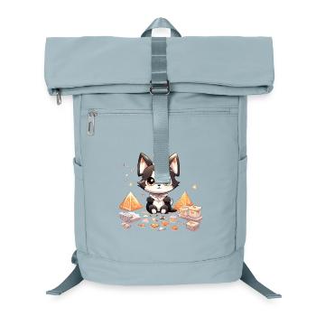 Chibi-Hundewelpe Diamantenschatz - Laptop-Rucksack  - Eisblau - Vorne