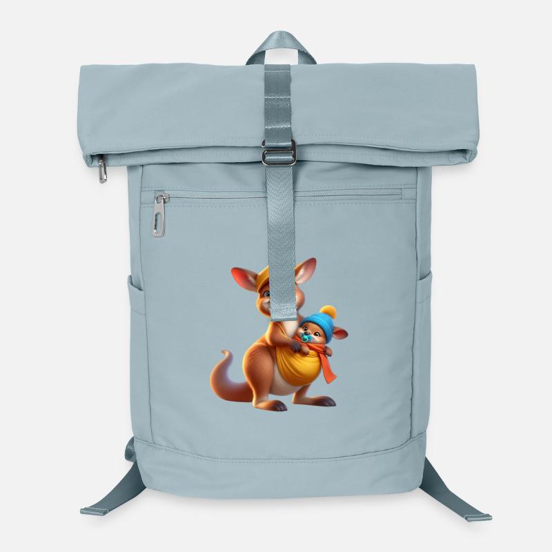 Kangourou heureux avec bébé Sac à dos ordinateur