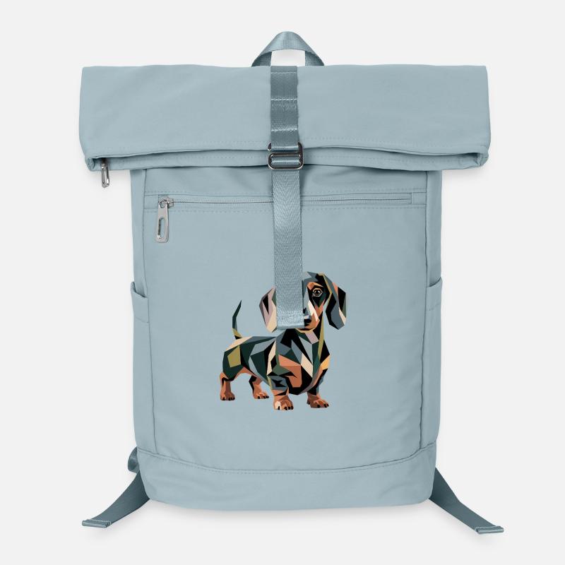 Geometrischer Dackelhund Laptop-Rucksack 
