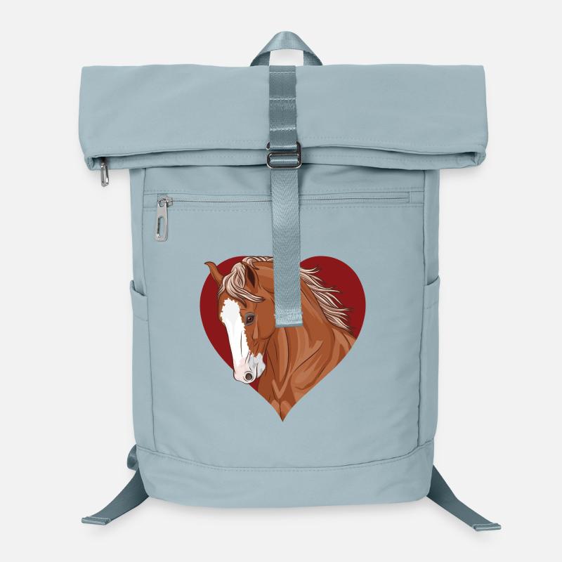Der Kopf eines Marwari-Pferdes in einem roten Herzen Laptop-Rucksack 