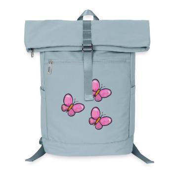 PinkButterfly Muster - Laptop-Rucksack  - Eisblau - Vorne