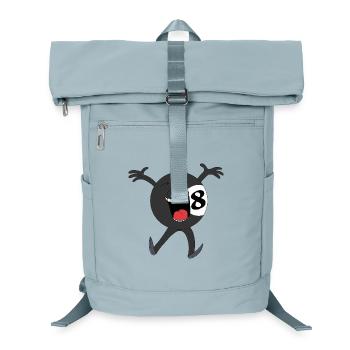 Laughing Eightball Mascot - Laptop Backpack - ice blue - Front