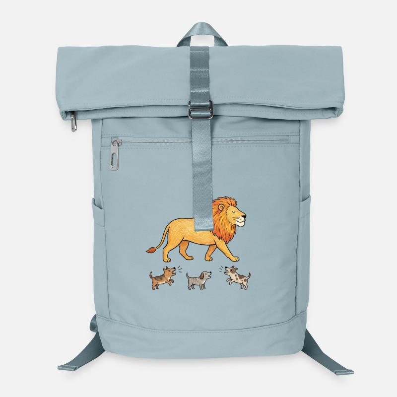Lion Who Ignores Dog Barking Laptop Backpack