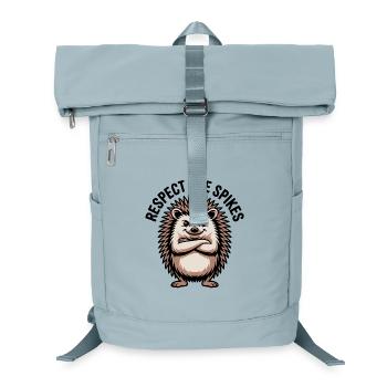 Cooler Igel mit verschränkten Armen - Laptop-Rucksack  - Eisblau - Vorne