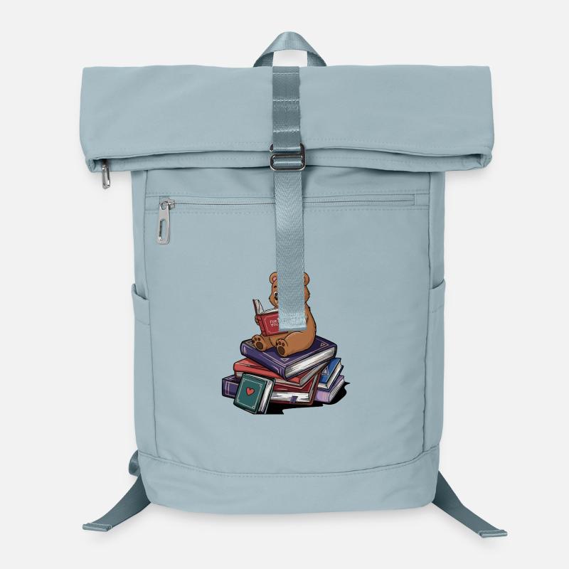 Bookworm Bear Animal Reading Books Art Laptop Backpack