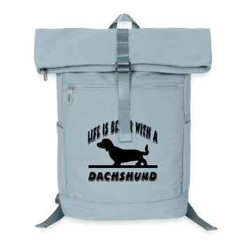 Dackel - Laptop-Rucksack  - Eisblau - Vorne