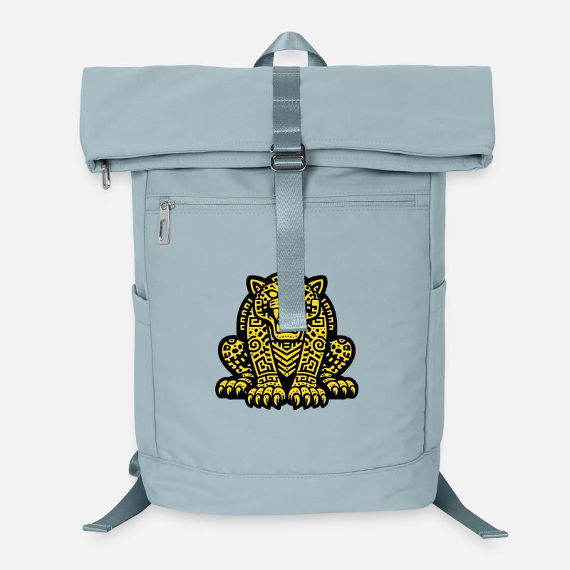 Aztec Jaguar Totem – Mesoamerican Warrior Beast Sy Laptop Backpack