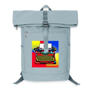 Machine à écrire Pop Art Bang - Sac à dos ordinateur - bleu glacier - Devant